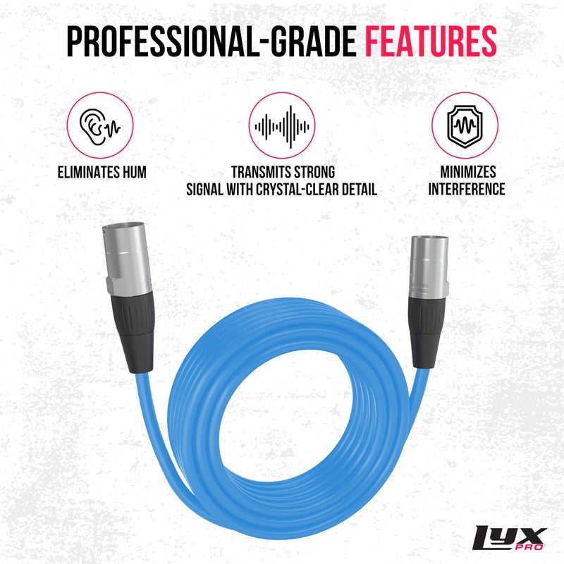 LyxPro 50 Feet Shielded CAT6 Ethercon Cable - Professional Audio & Lighting RJ45 Cable, Studio-Grade Sound Transmission, Extreme Durability - Blue - Image 3